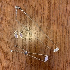 Lee, Elisa, Elaina Yellow Gold Rose Quartz Set